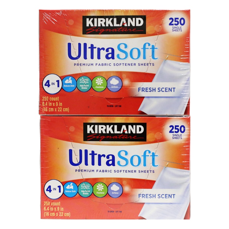 Kirkland Signature Fabric Softener Sheet 250ctx2 1739180