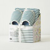 April At Home 플란넬 극세사 담요 슬리퍼 선물세트 - 레테(그린스트라이프) April At Home 플란넬 극세사 담요 슬리퍼 선물세트 - 레테(그린스트라이프)