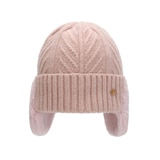 화이트샌즈 알파카 니트 귀달이퍼 비니 아르고 - 인디핑크