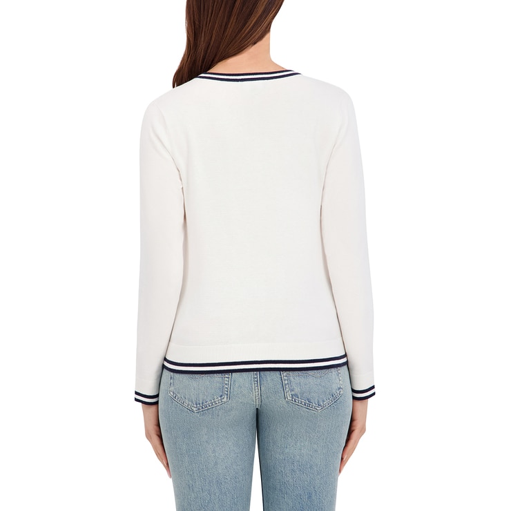 할스톤 여성 케이블 스웨터 - 아이보리, S