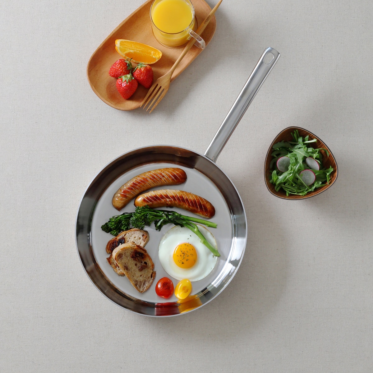 쿡에버 퓨어 통 5중 스테인리스 프라이팬 28cm