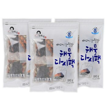안옥남 해물다시팩 16g x 12입x 3팩 안옥남 해물다시팩 16g x 12입x 3팩