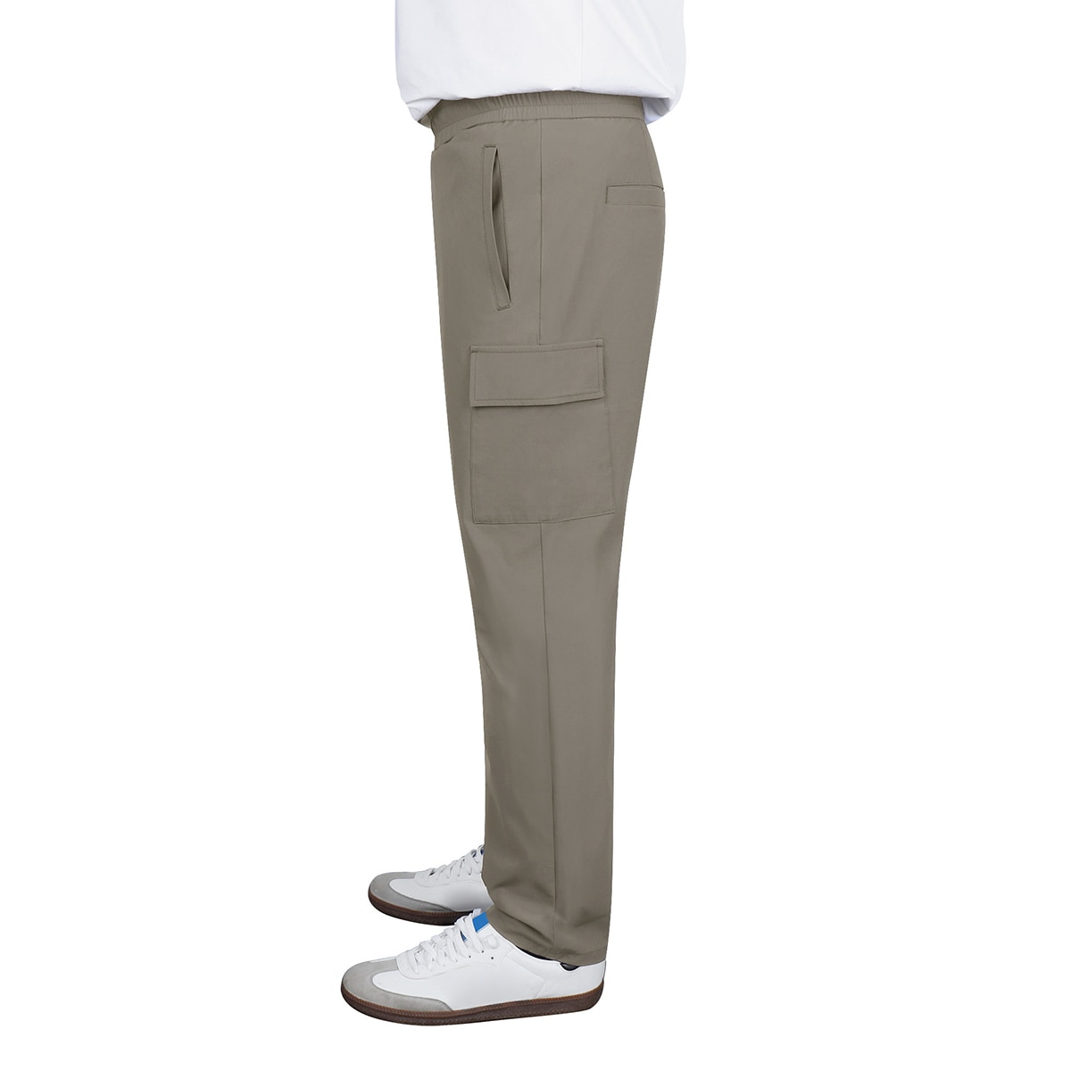 케네스콜 남성 나일론 스판 바지 - 카키, 36