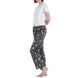 비비안 여성 스판 라운지 바지 2PK - 차콜/베이지
