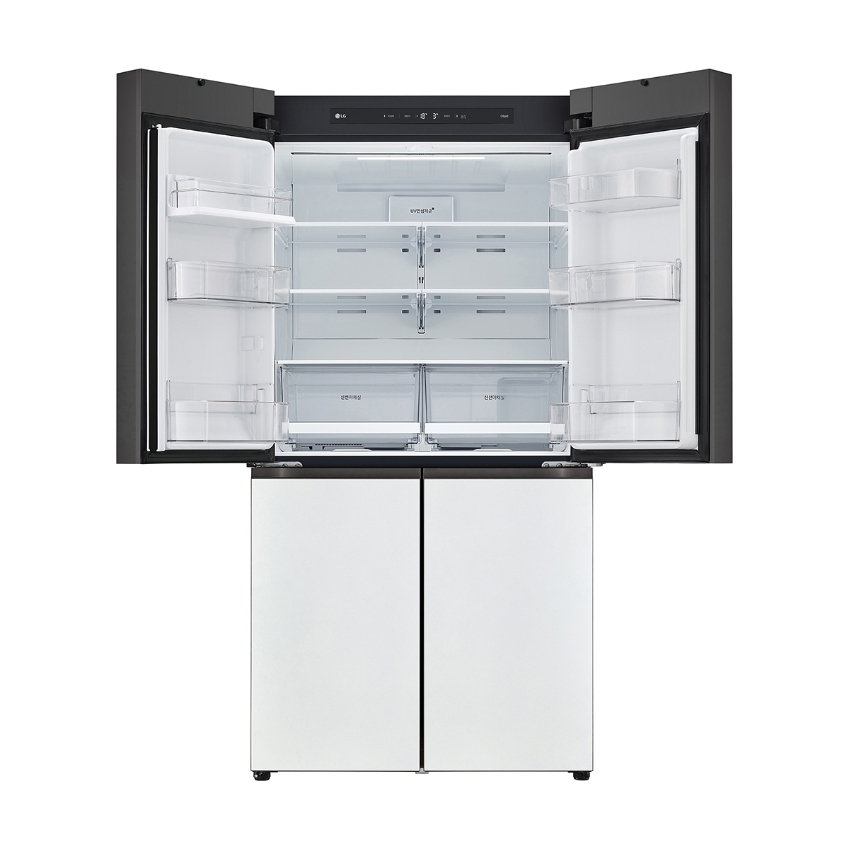 엘지 오브제 베이직 냉장고 870L, 메탈 2등급 - 화이트