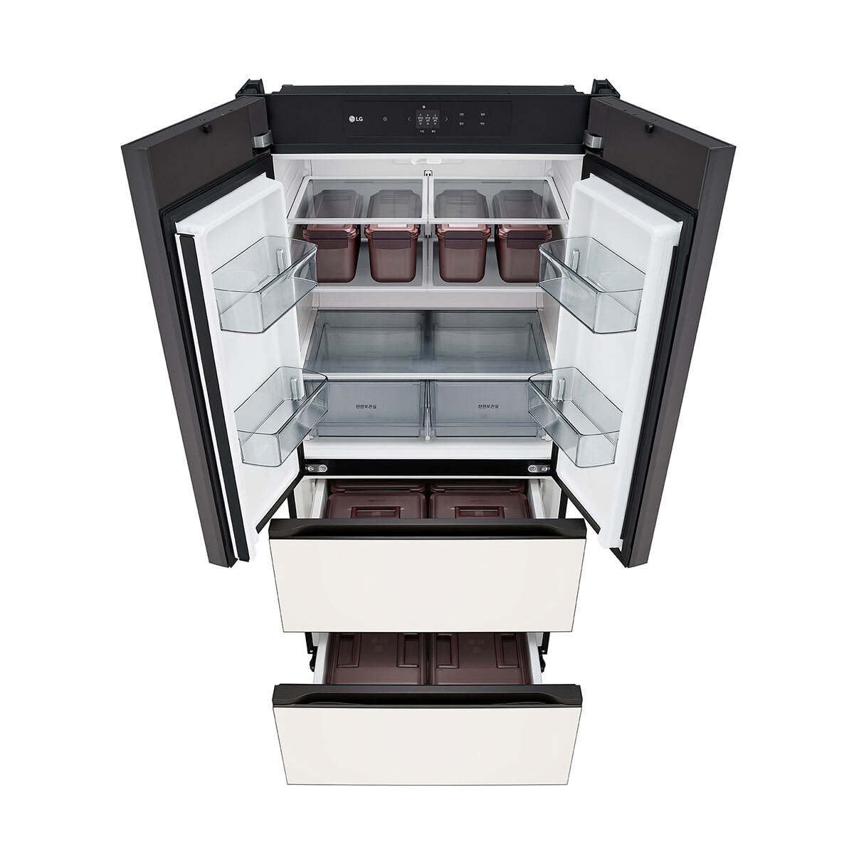 엘지 오브제김치톡톡 FIT & MAX 480L - 글라스베이지