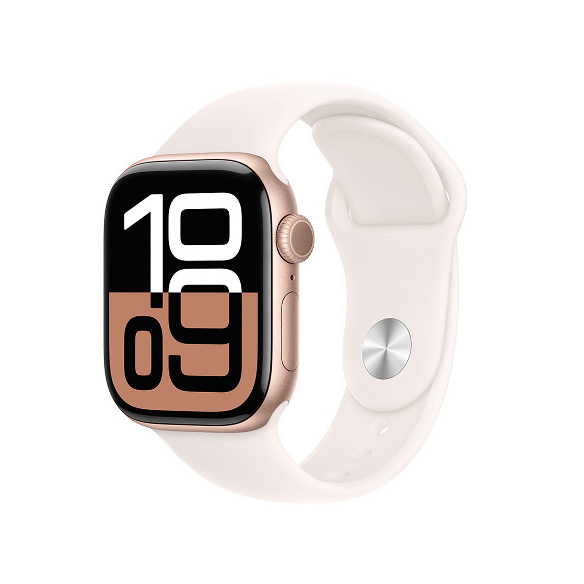 Apple 워치 10 42mm 로즈골드 라이트 블러시 스포츠 밴드 - S/M