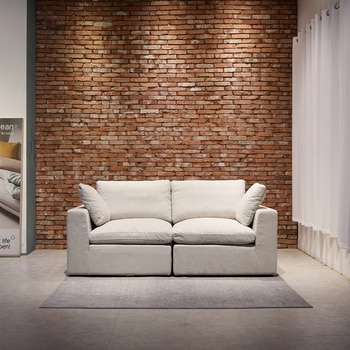 사트바 할로다운 양면 패브릭 소파 3인