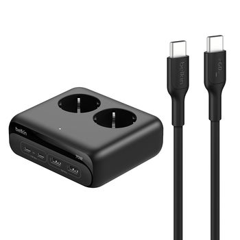 벨킨 70W GaN 데스크탑 고속충전 스테이션 + 케이블