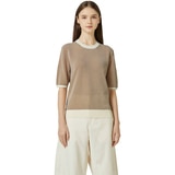 리디아 바인 여성 와플 반소매 니트