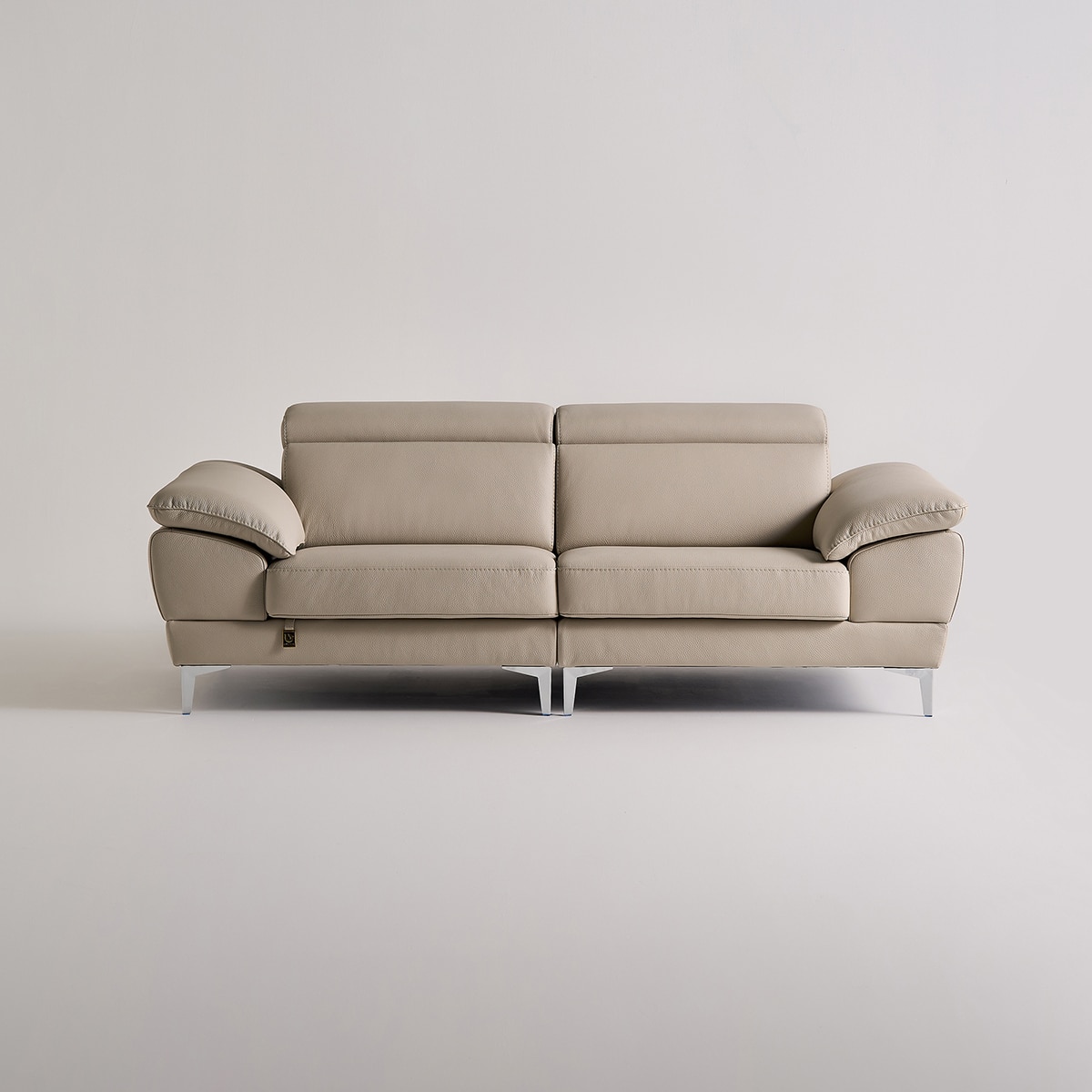 다우닝 마티에 헤드레스트 전체천연가죽 소파 3인