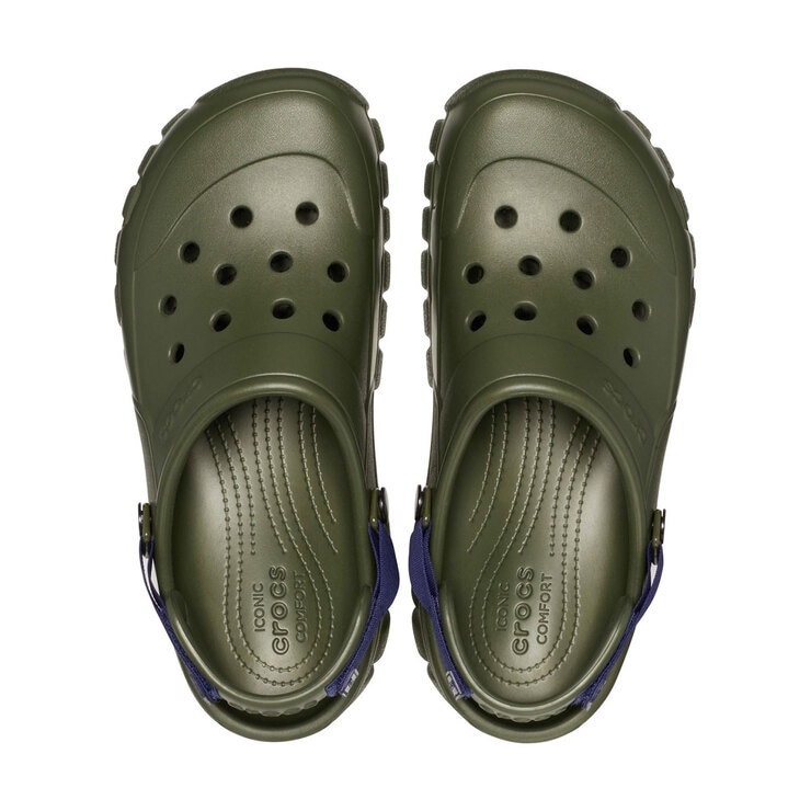 크록스 남성 오프로드 클로그 - 아미그린/네이비, 260mm