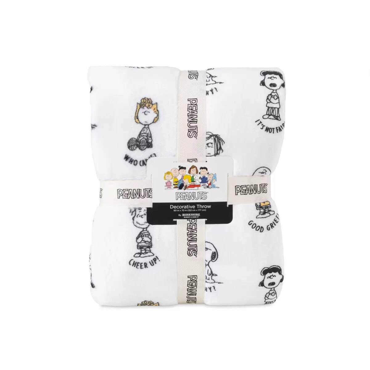 Peanuts 벨벳 담요 152 x 177cm - 화이트