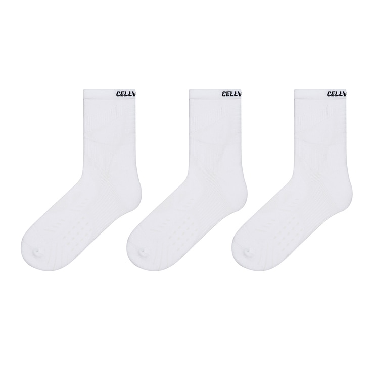 셀버린 러닝양말 3족 - 화이트, L