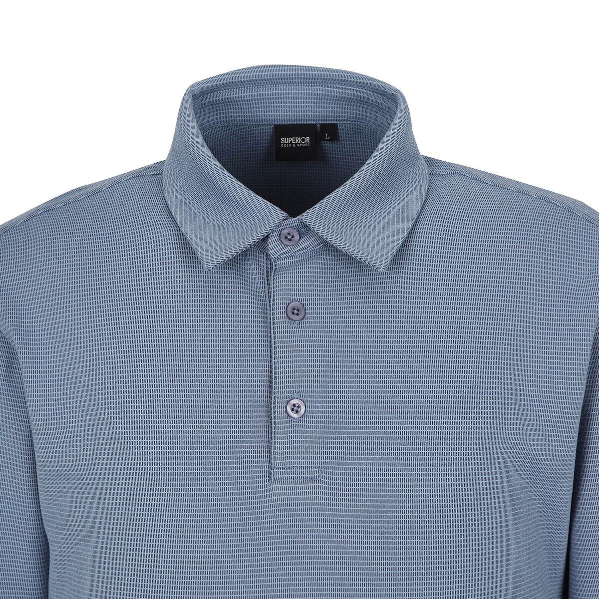 슈페리어 남성 긴소매 폴로티 - 블루, XXL 슈페리어 남성 긴소매 폴로티 - 블루, XXL