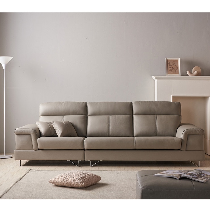 사트바 인헤런트 통가죽 카우치 4인 소파