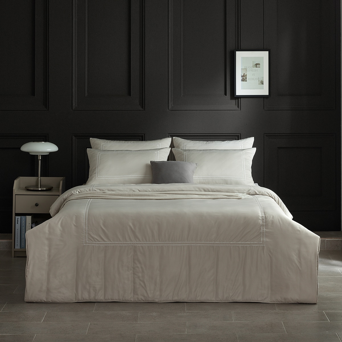 알러텍트 알러지 케어 무봉제 이불 - 싱글, 웜그레이 (프레임)