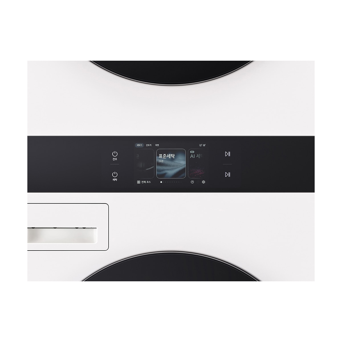 엘지 오브제 AI 워시타워 세탁 23kg&건조 23kg 화이트