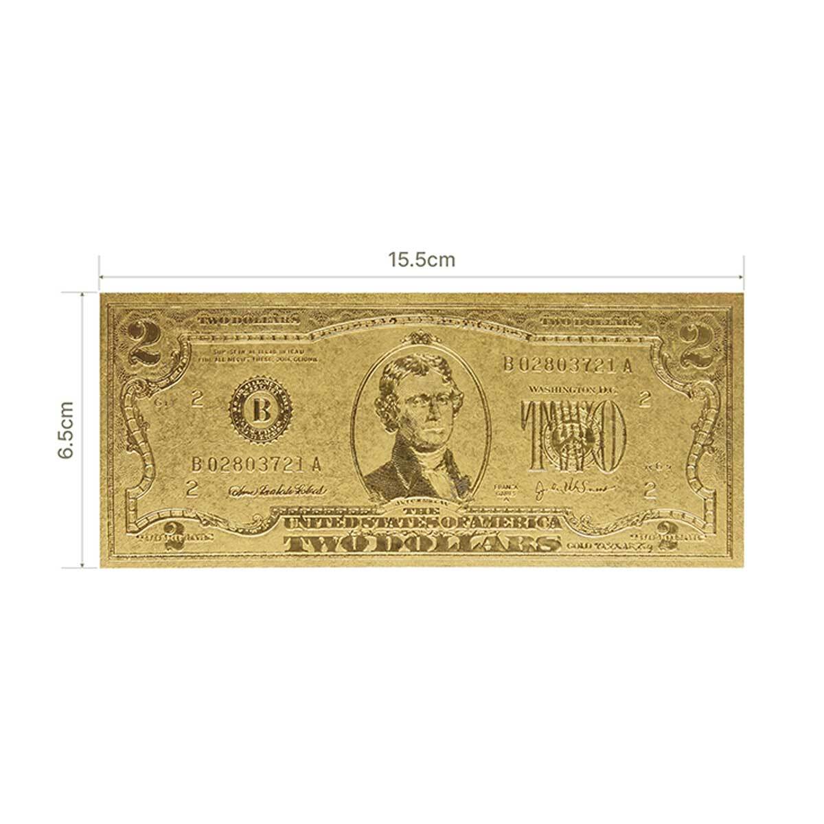 24K 행운의 2달러 순금 카드 7.5g