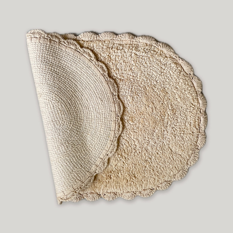 플로티나 순면 발매트 세트 2P - 50 x 70cm, 베이지+베이지 플로티나 순면 발매트 세트 2P - 50 x 70cm, 베이지+베이지