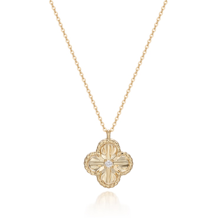 론드 18K 골드 다이아몬드 목걸이 에클레어