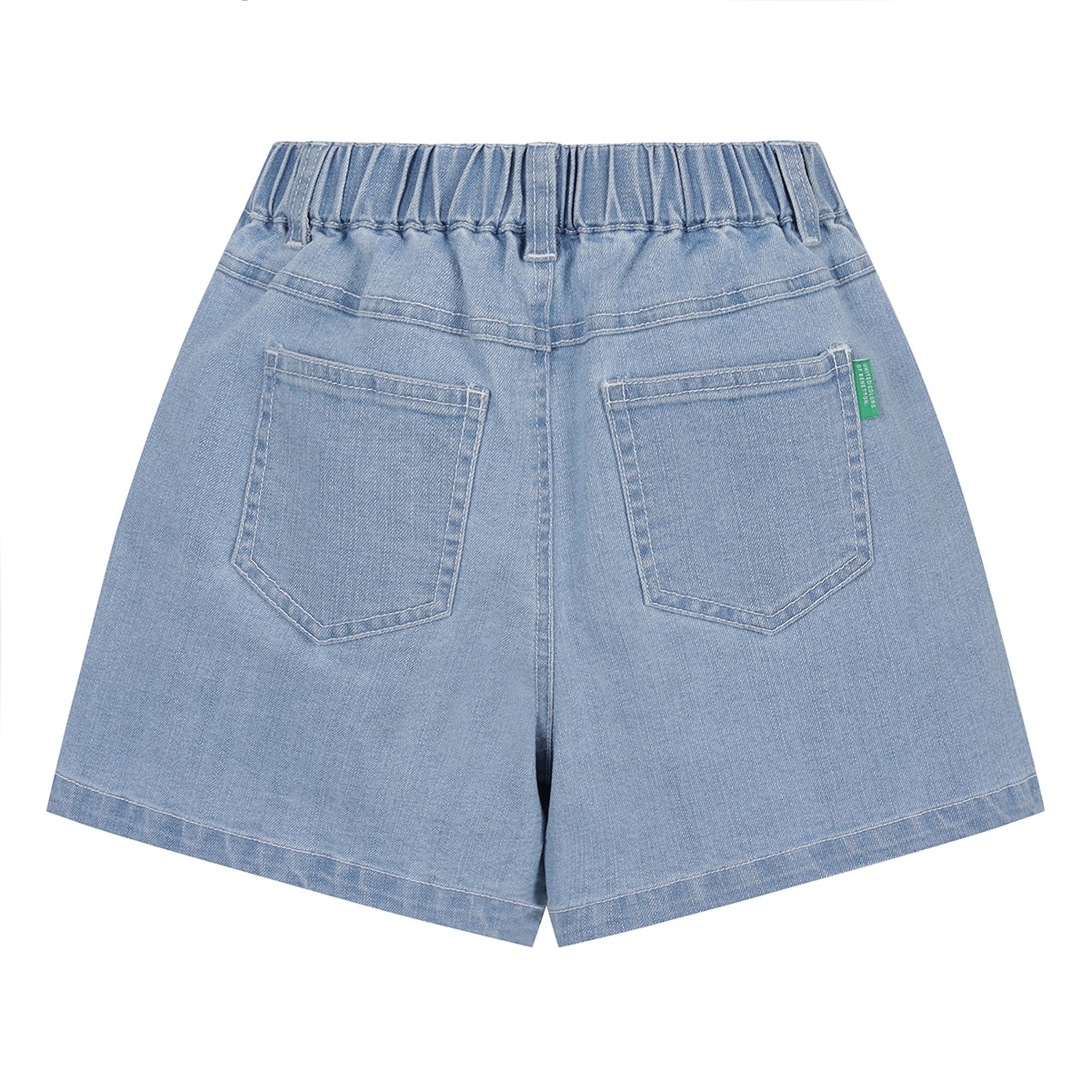 베네통 키즈 데님 반바지 - 여아라이트인디고