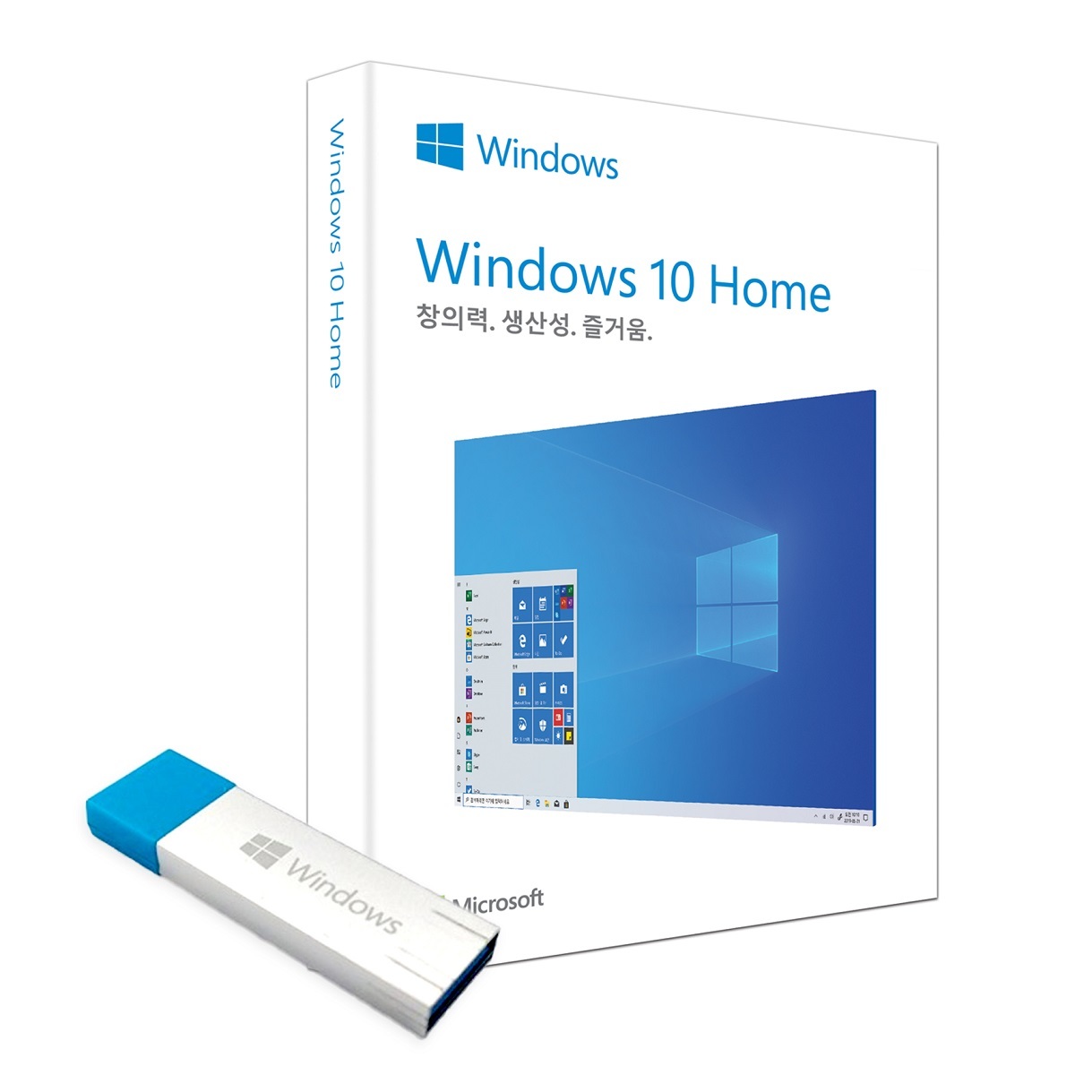 마이크로소프트 윈도우 10 홈 FPP USB 처음사용자용