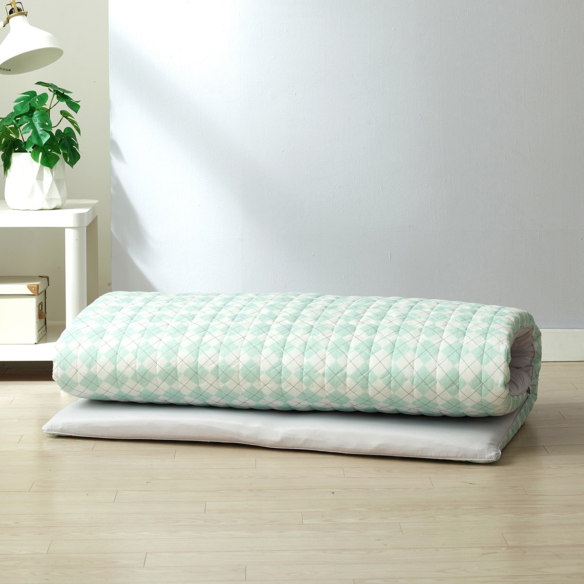 에이프릴앳홈 순면 누빔 워싱 면 요 - 싱글, 민트(리튼)