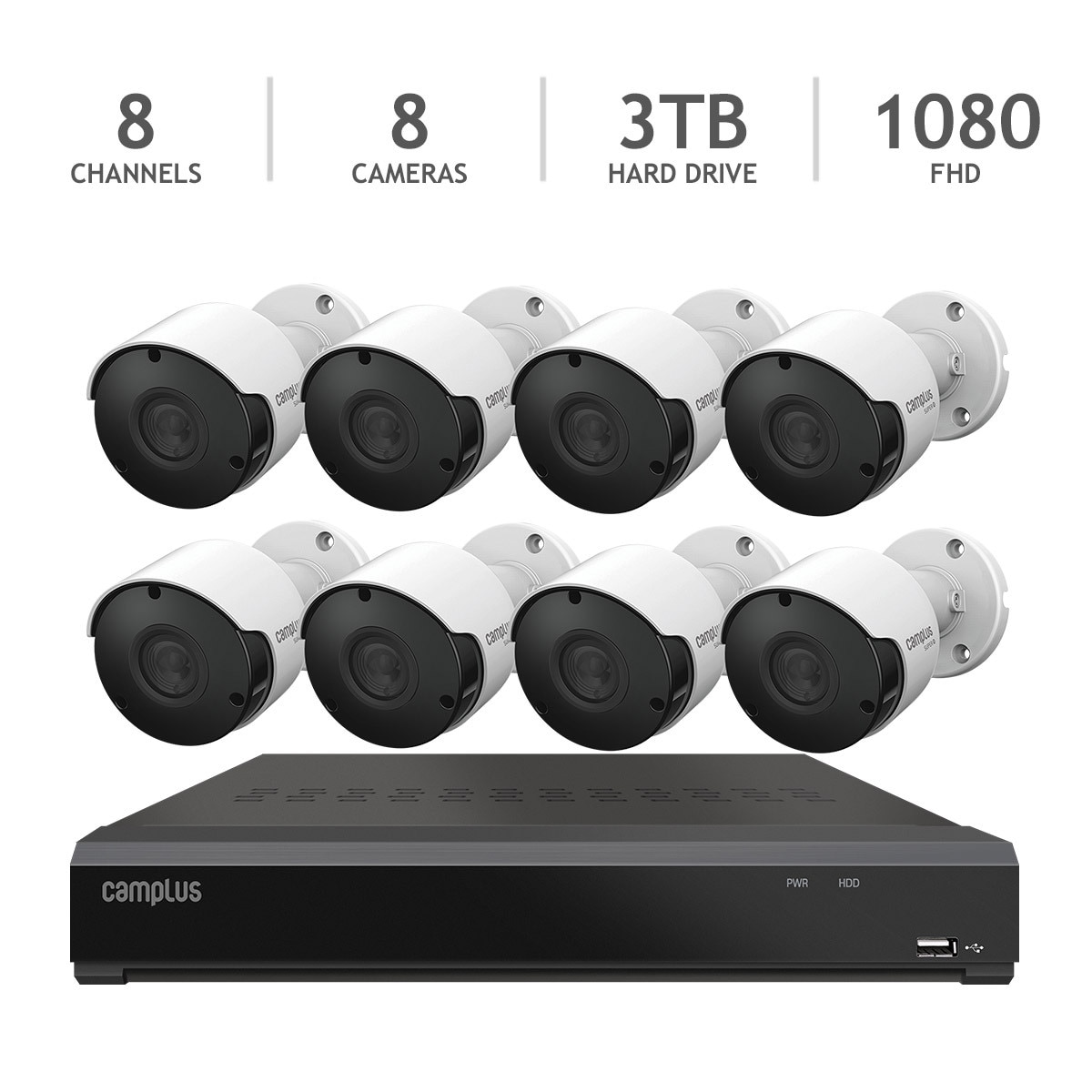캠플러스 보안카메라 8CH/8CM 200 만화소 / 3TB