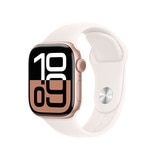 Apple 워치 10 42mm 로즈골드 라이트 블러시 스포츠 밴드 - S/M