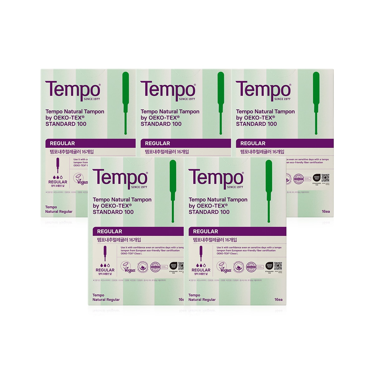 템포 내추럴16P x 5팩 - 레귤러 16p x 5팩