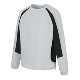 푸마 남성 긴소매 액티브 우븐 크루 - 그레이, M