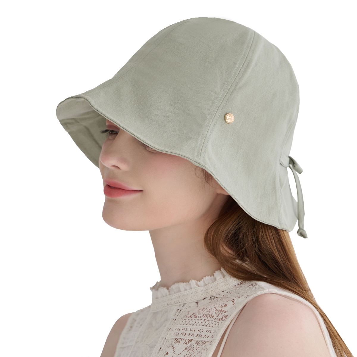 안드레아바나 여성 코튼 햇 - 카키