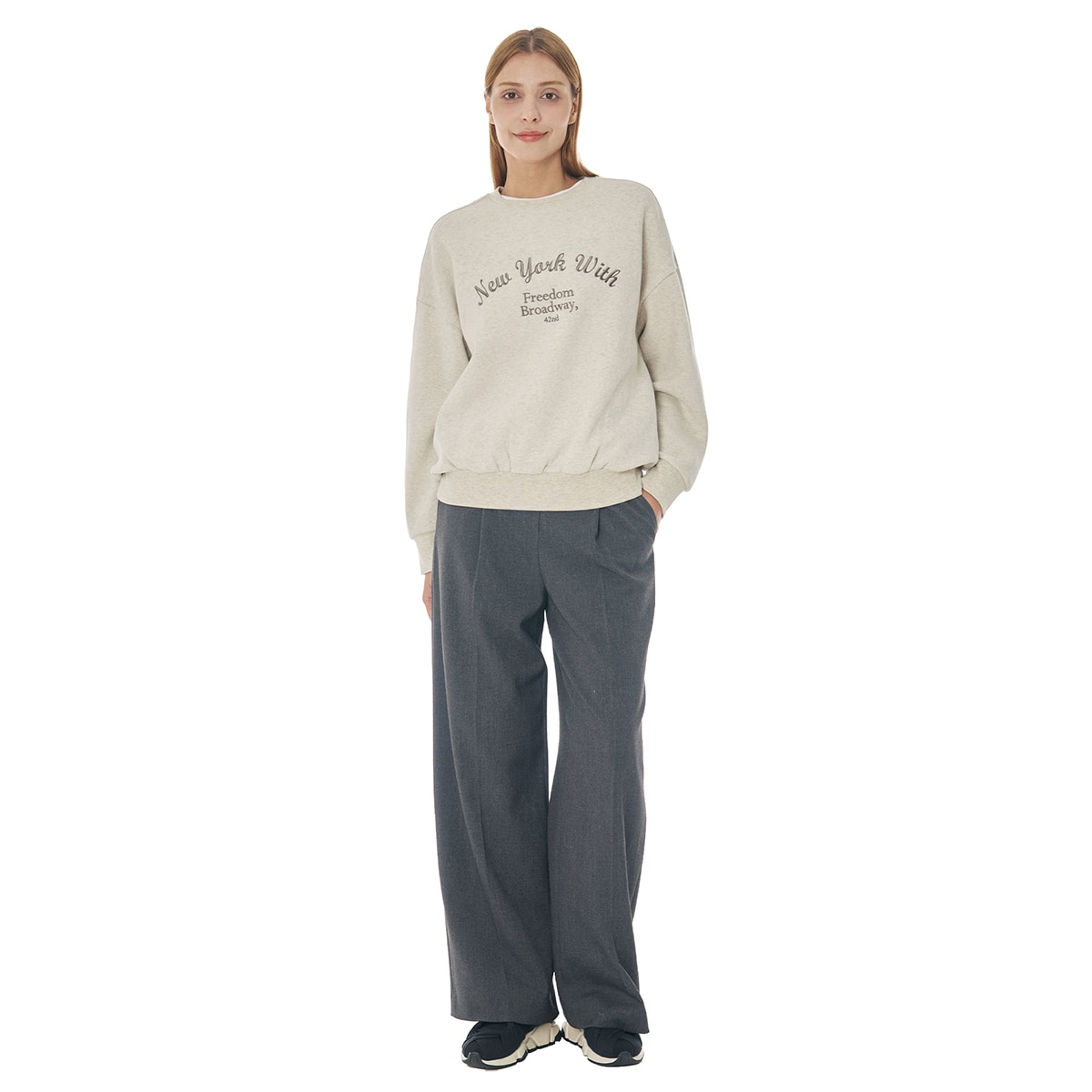 비지트 인 뉴욕 여성 플리스 스웨트셔츠