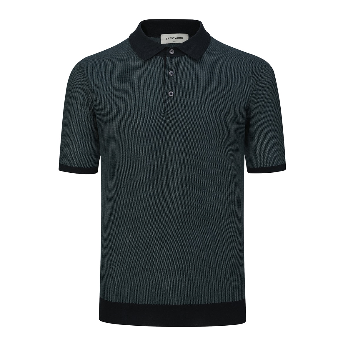 브렌우드 남성 반소매 니트 폴로 - 그린, L