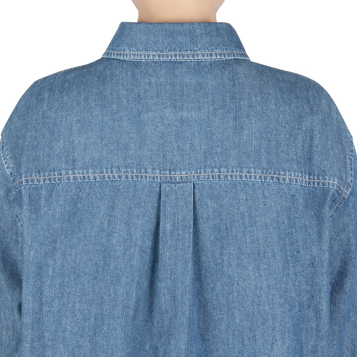 케네스콜 여성 데님 셔츠 - 미디엄 인디고, S