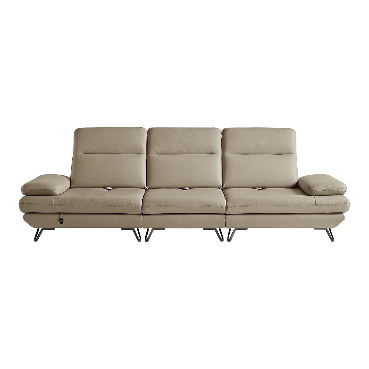 다우닝 모아나 스윙 전체 천연가죽 소파 4인 - 뉴베이지