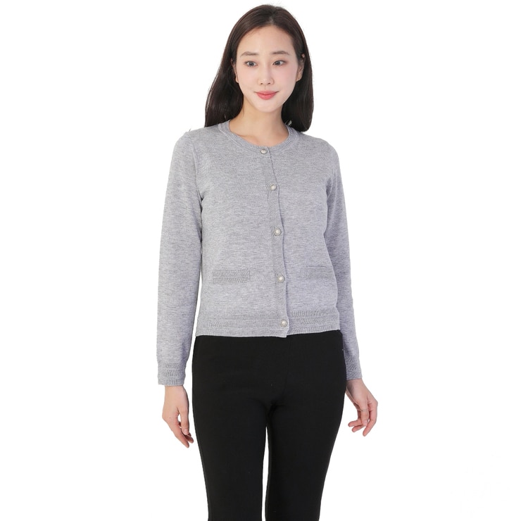 베네뜨 여성 울혼방 가디건