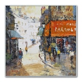 지클레 그림 액자 76x76cm - 파리 까페