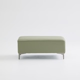 UND NA17 전체 천연 이태리 슈렁큰통가죽 보조스툴 - 올리브그린