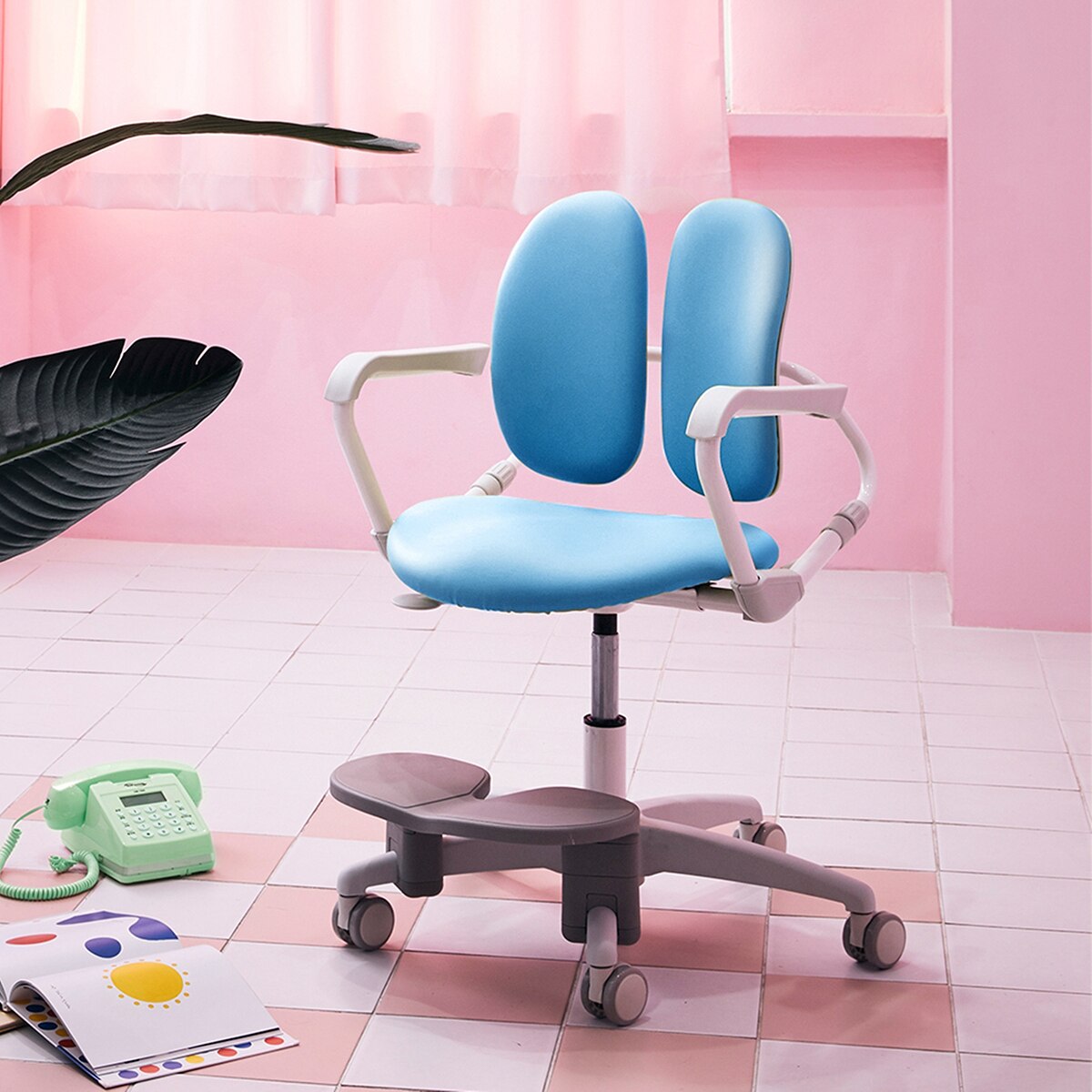 듀오백 아동의자 - 마일드 블루