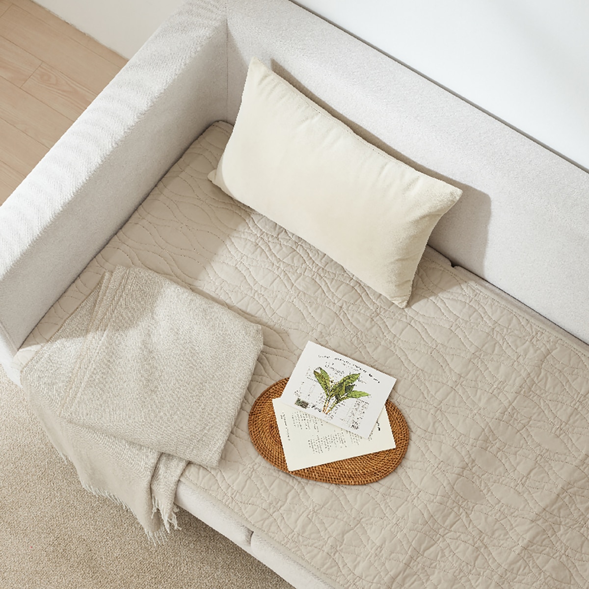 루마인 홈 양모 소파패드 60x180cm - 웨이브 베이지 루마인 홈 양모 소파패드 60x180cm - 웨이브 베이지