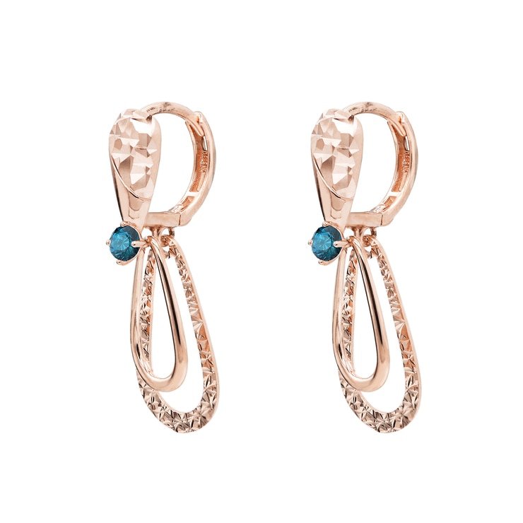 클라베드제이 토파즈 0.13캐럿 귀걸이블루아