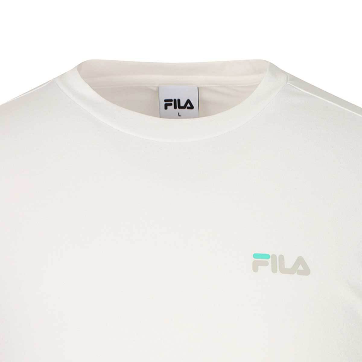 휠라 남성 기능성 반소매 티셔츠 - 오프화이트