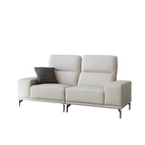 핸슨 루벤지 가죽 소파 3인 - 연그레이