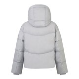 네파 여성 후드 숏 구스다운 재킷 - 라이트 그레이