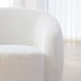 회전 안락의자 1인 소파 - 화이트