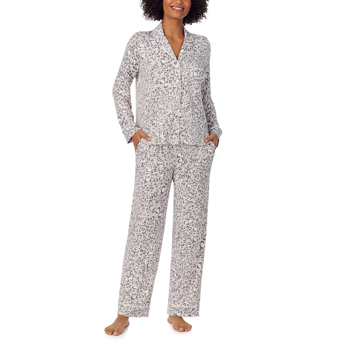 DKNY 여성 스웨터 저지 파자마 세트