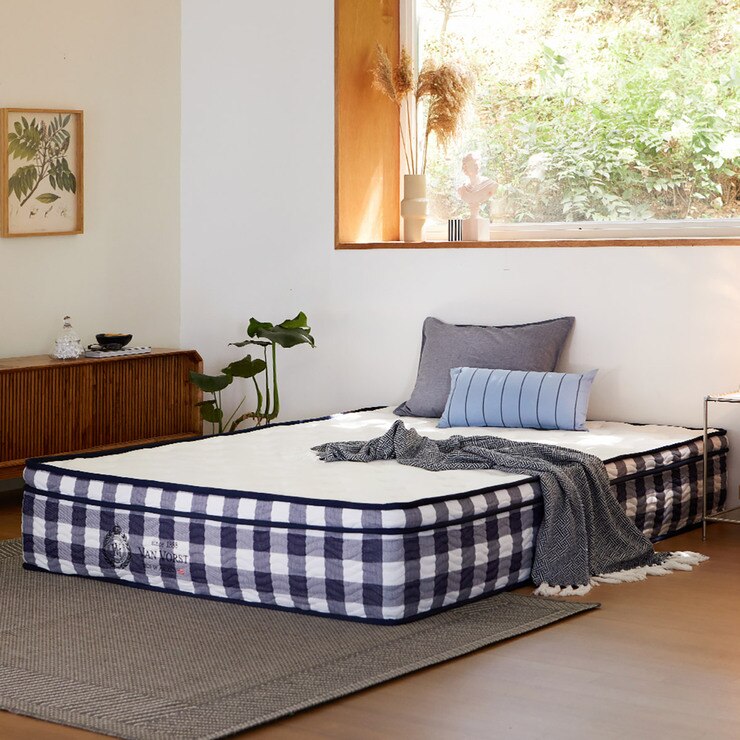 리비니아 필로우탑 롤팩 매트리스 킹 - 네이비