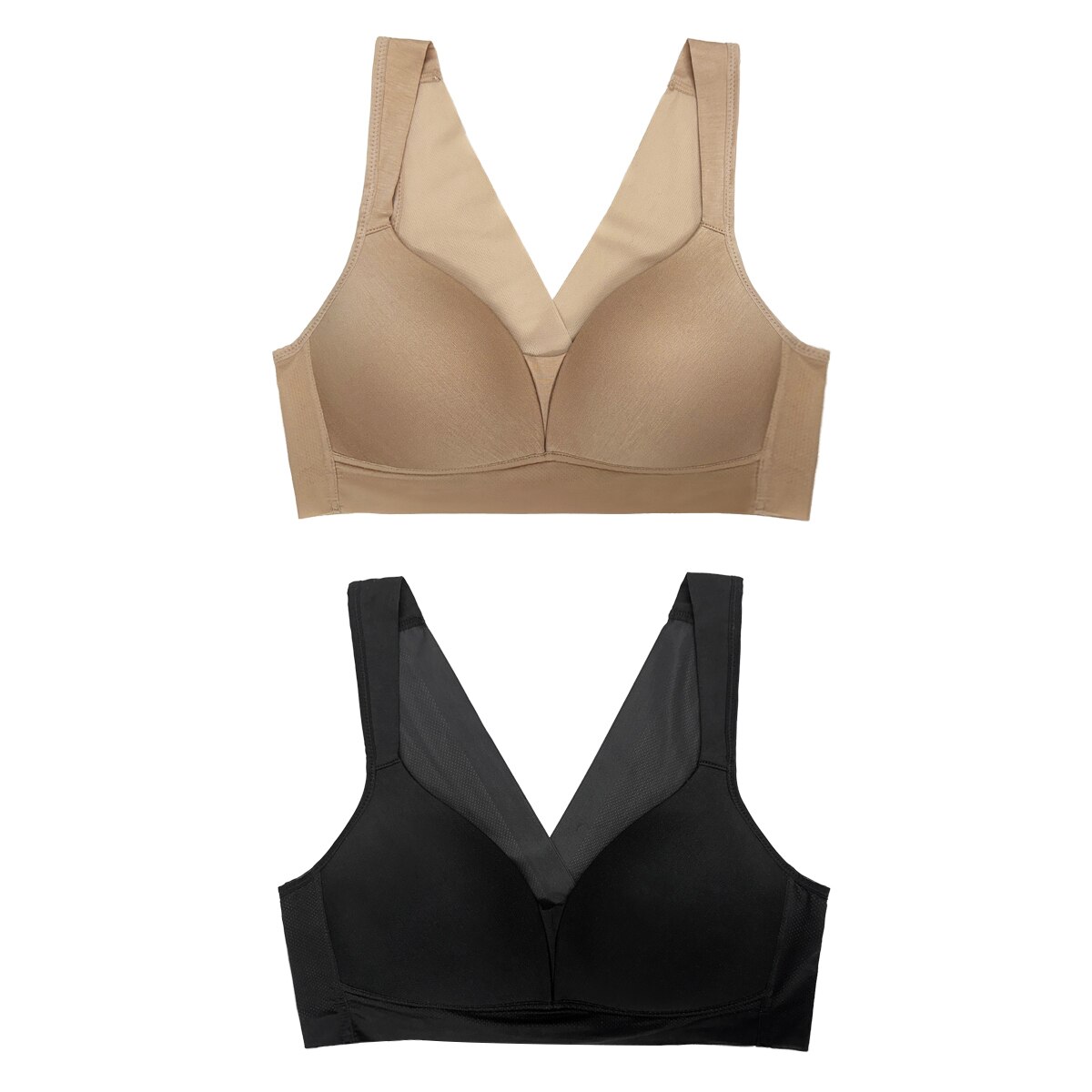 바디블루 밴드없는 브라렛 2매 - 블랙/베이지, 85A